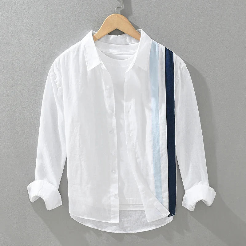 Striped Linen Loose Shirt