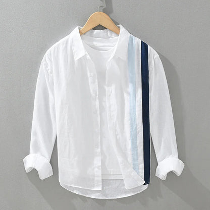 Striped Linen Loose Shirt