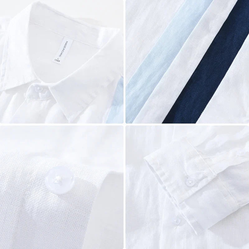 Striped Linen Loose Shirt