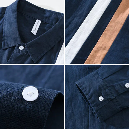 Striped Linen Loose Shirt