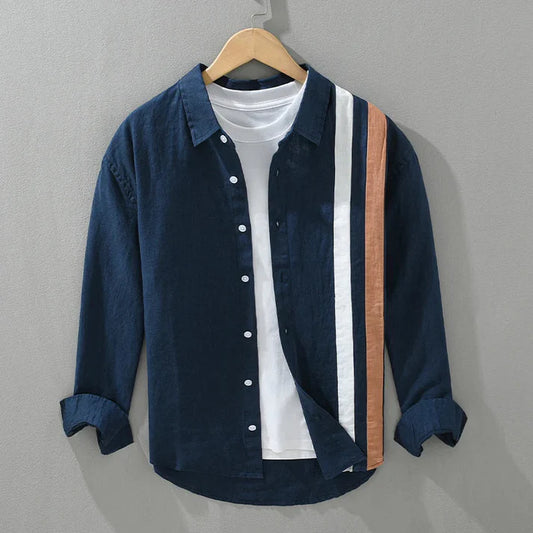 Striped Linen Loose Shirt