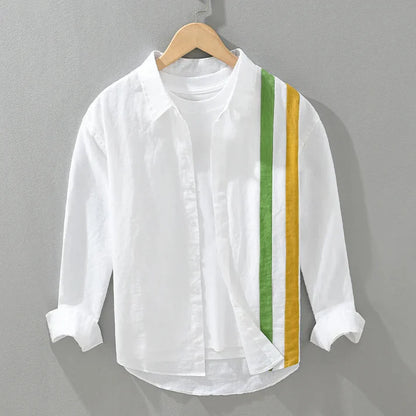 Striped Linen Loose Shirt